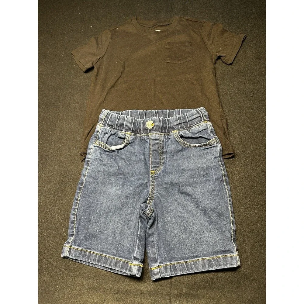Boys Lot Size Small 4-Piece Outfit Shorts And Tee Shirt